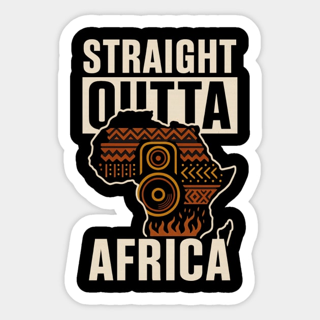 Straight Outta Africa Sticker by Roots In Royalty